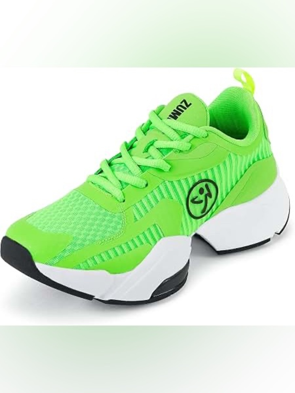 Zumba Air Stomp Lo Women’s Size 8 Neon Green Dance Training Sneakers
